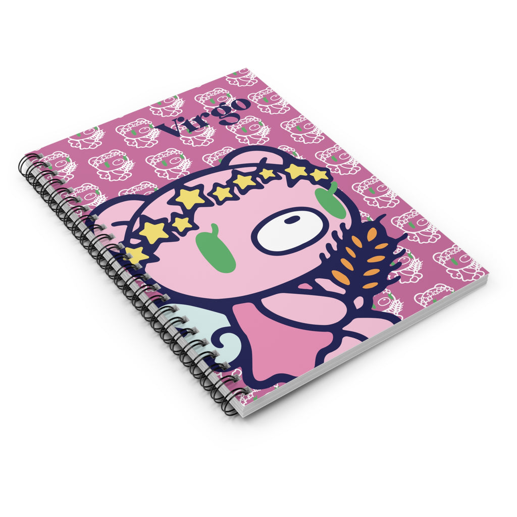 Virgo Zodiac Gloomy Bear Spiral Notebook