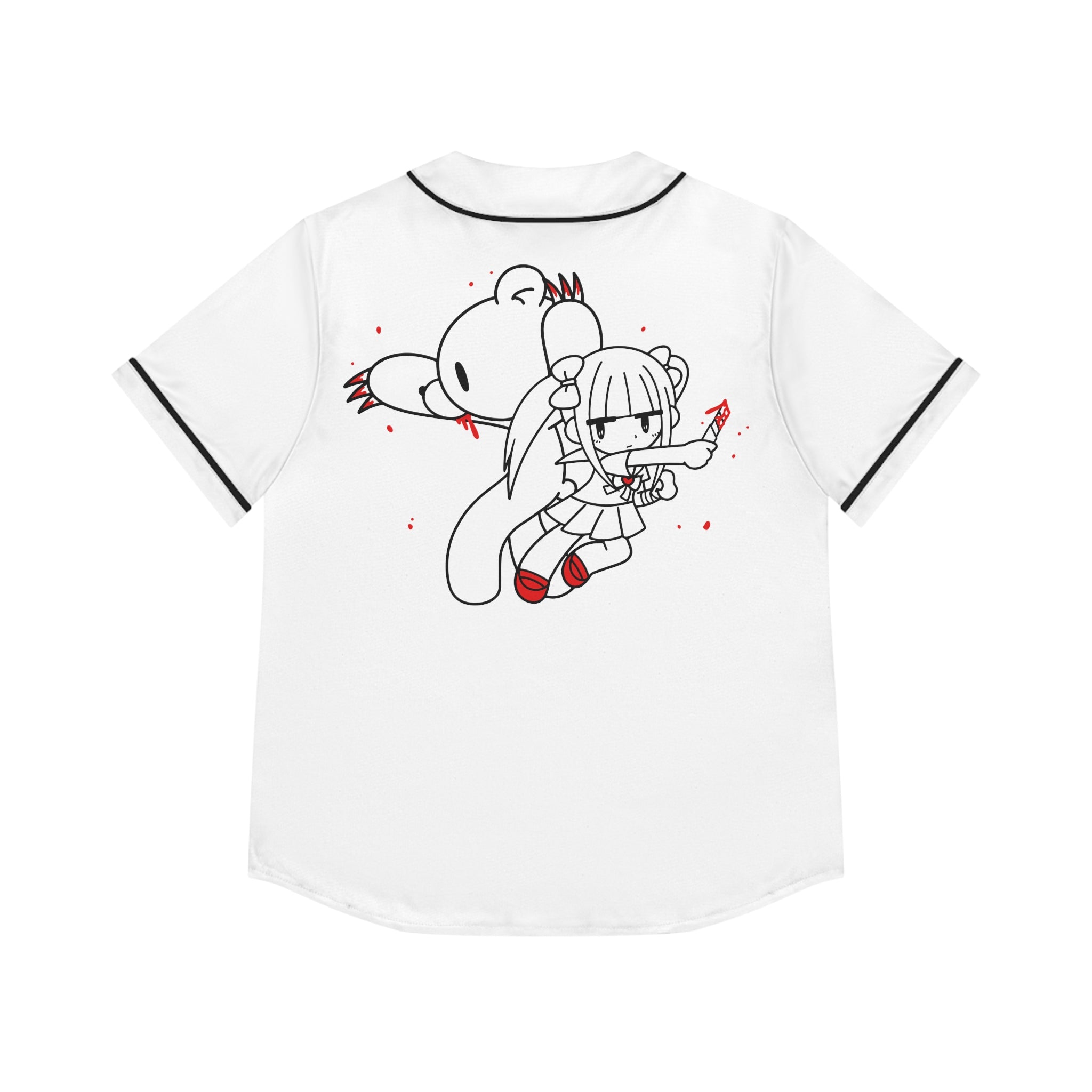 Menhera x Gloomy Bear Women's Baseball Jersey (AOP)