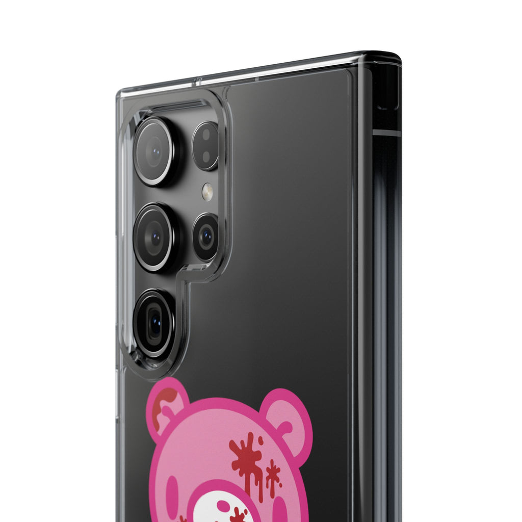 Pink Gloomy Bear Bloody - Clear Phone Case