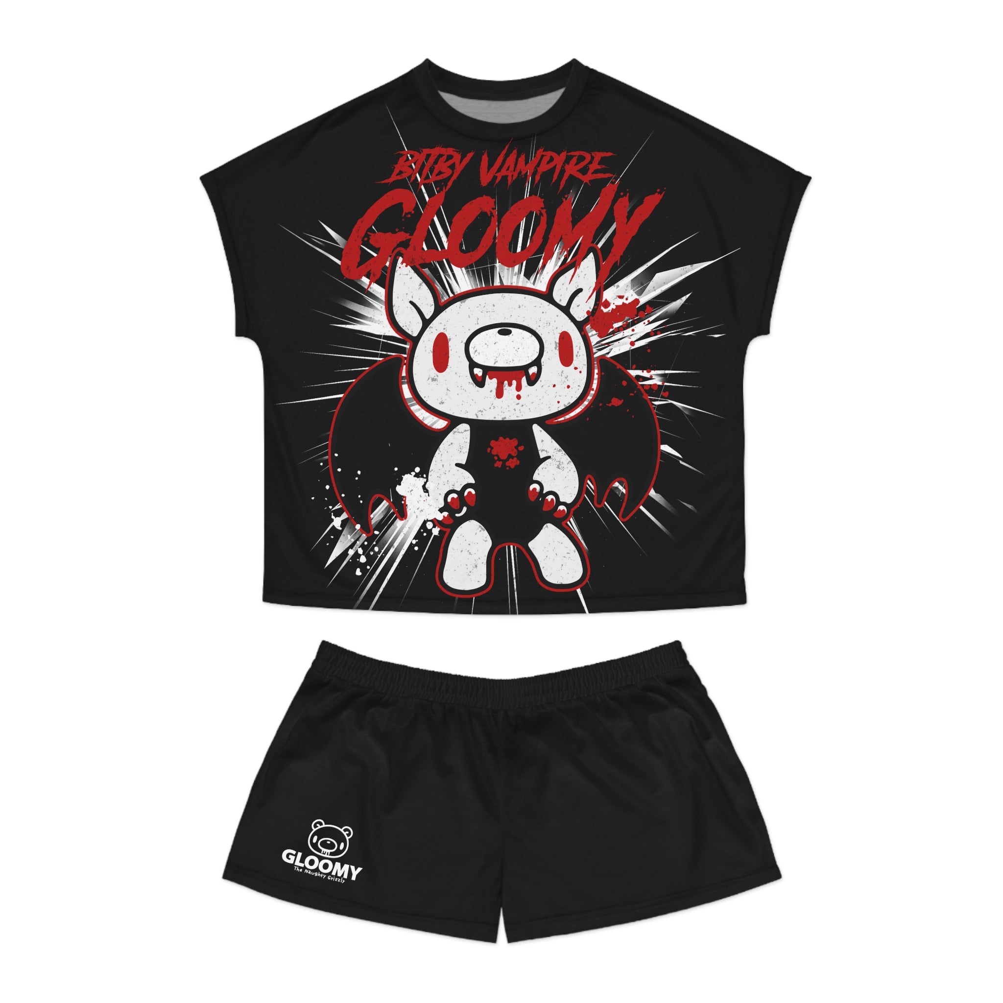 Bitby Vampire Gloomy Halloween - Women's Short Pajama Set (AOP)