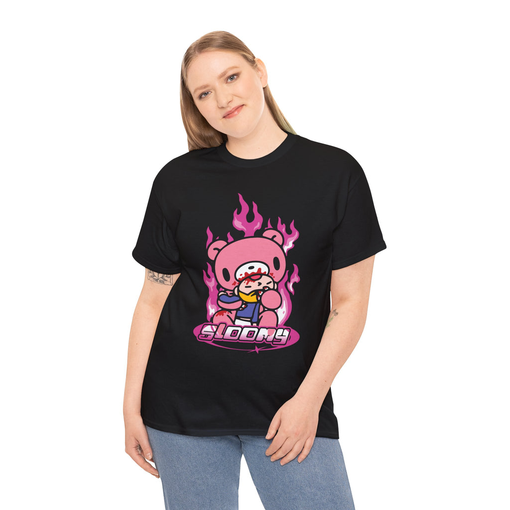 Gloomy Bear Y2K Pink Flame Tee