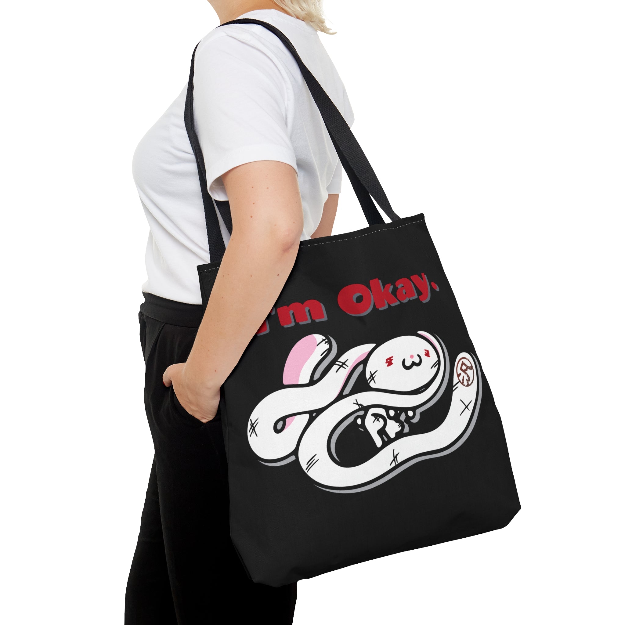 "I'm Okay" All-Purpose Bunny - Canvas Tote Bag