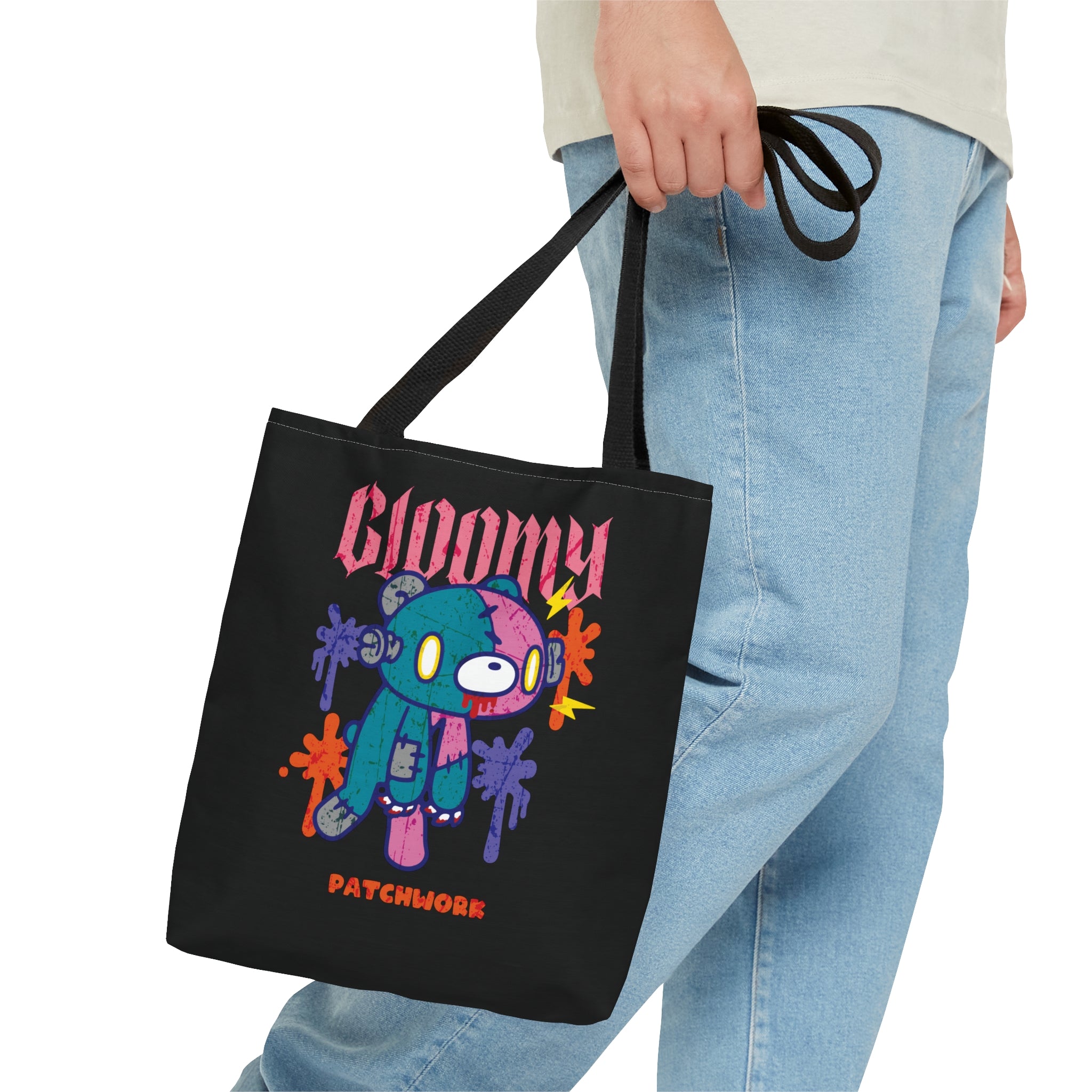 Gloomy Halloween Patchwork Tote Bag
