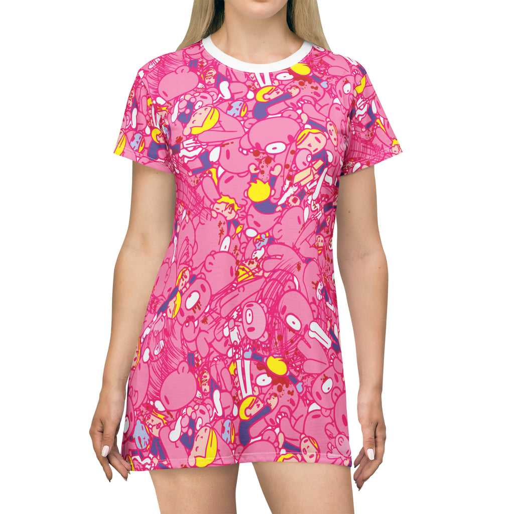 Gloomy Bear Chaos - AoP T-Shirt Dress [UPDATED DESIGN!]