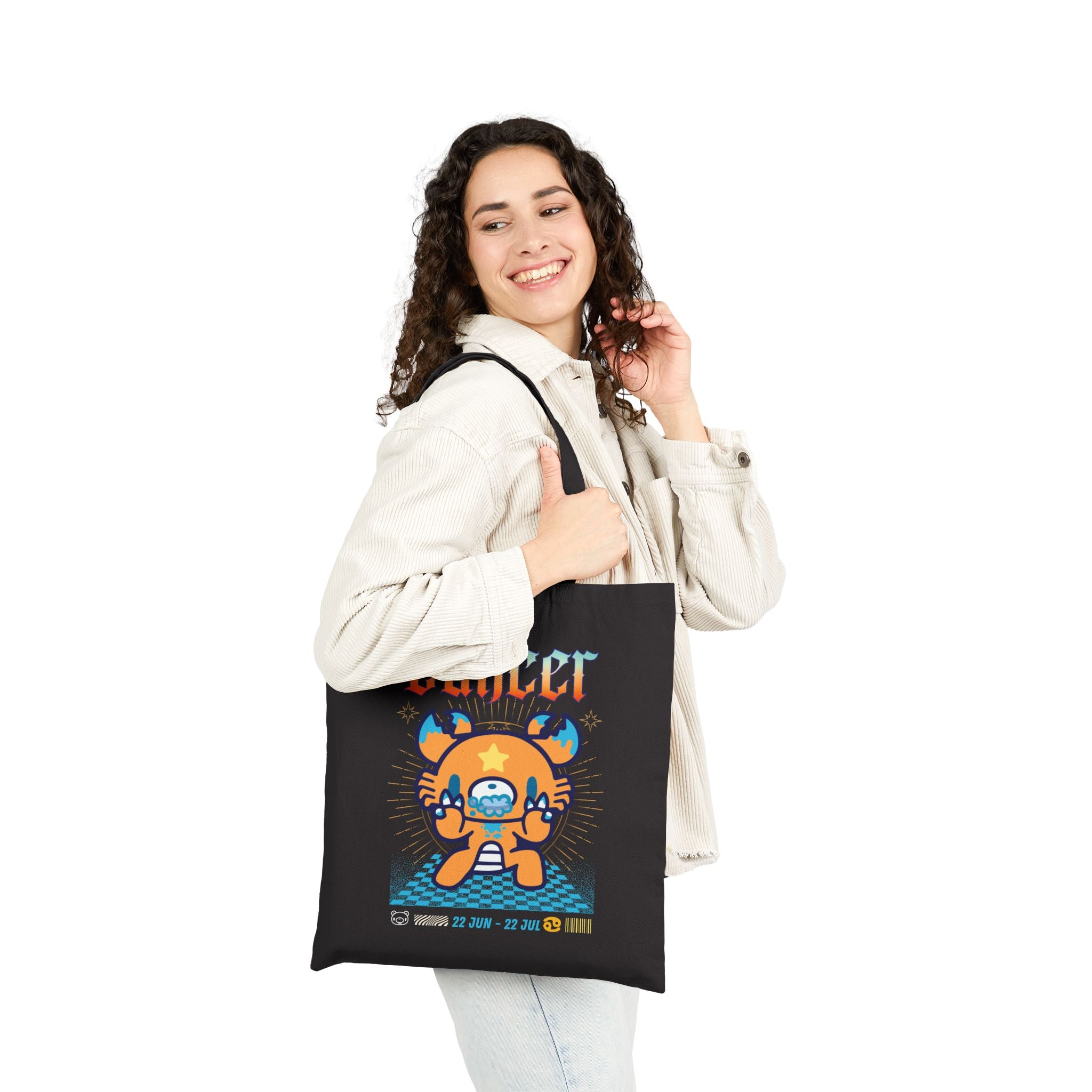 Gloomy Zodiac Cancer Canvas Tote Bag