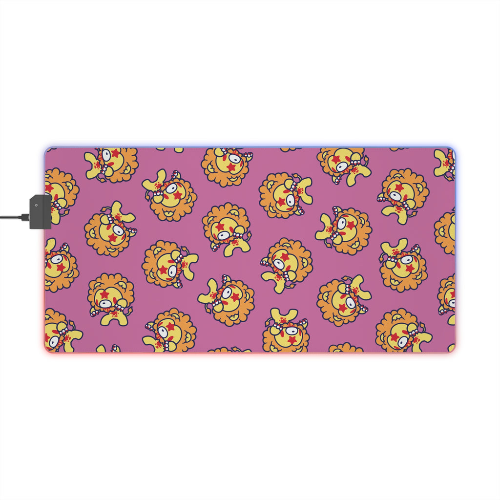 Leo Zodiac gloomy bear LED Gaming Mouse Pad