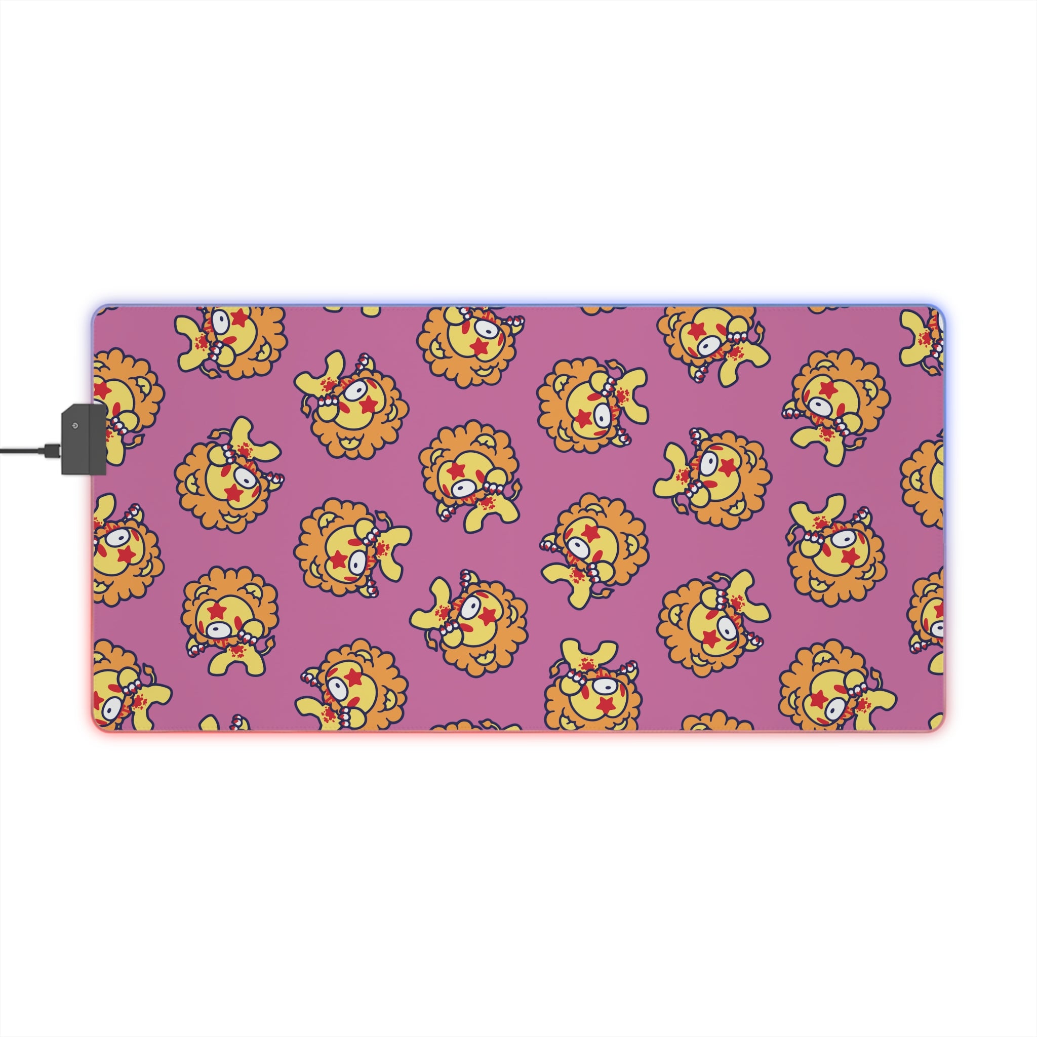 Leo Zodiac gloomy bear LED Gaming Mouse Pad