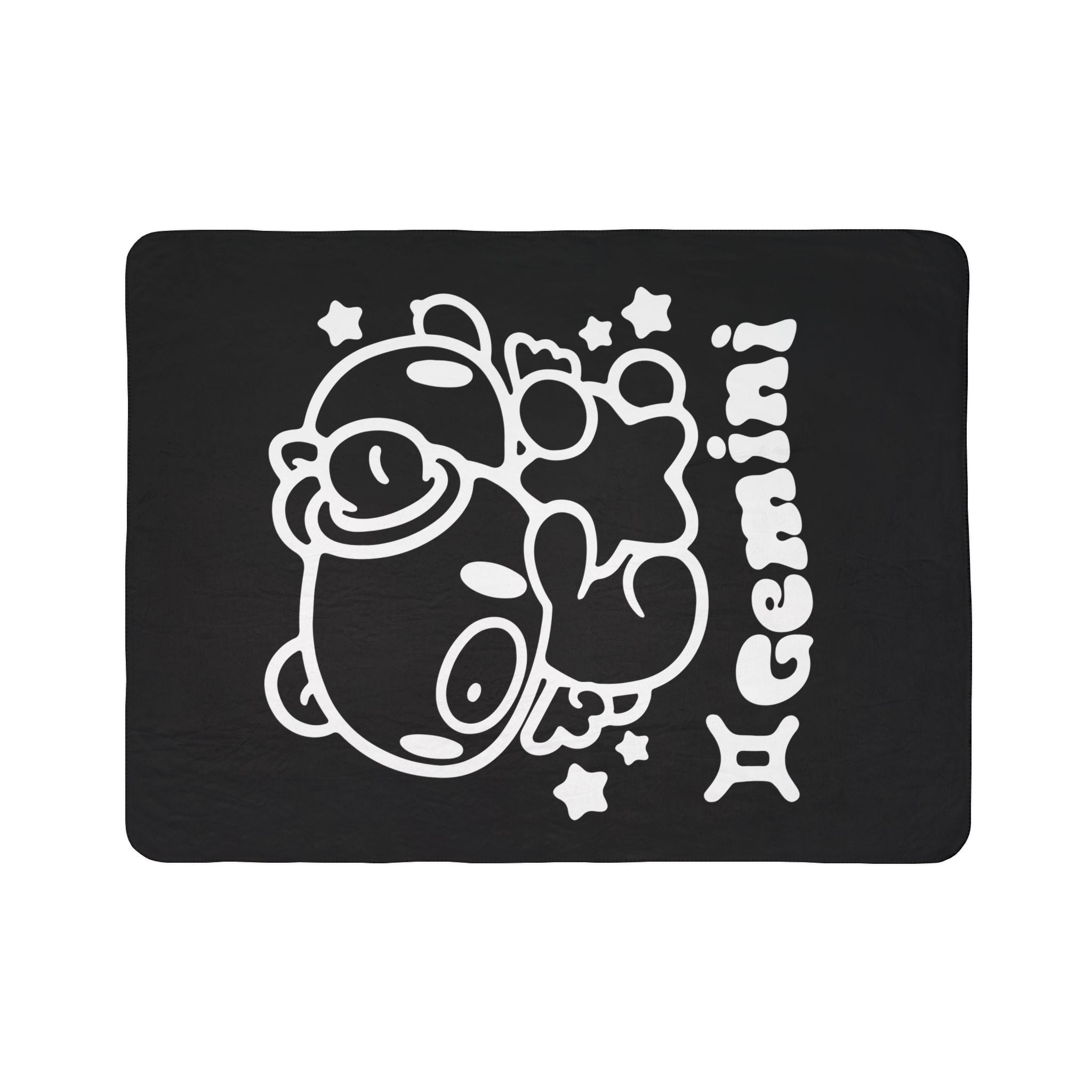 Gloomy Bear gemini Zodiac Fleece Sherpa Blanket