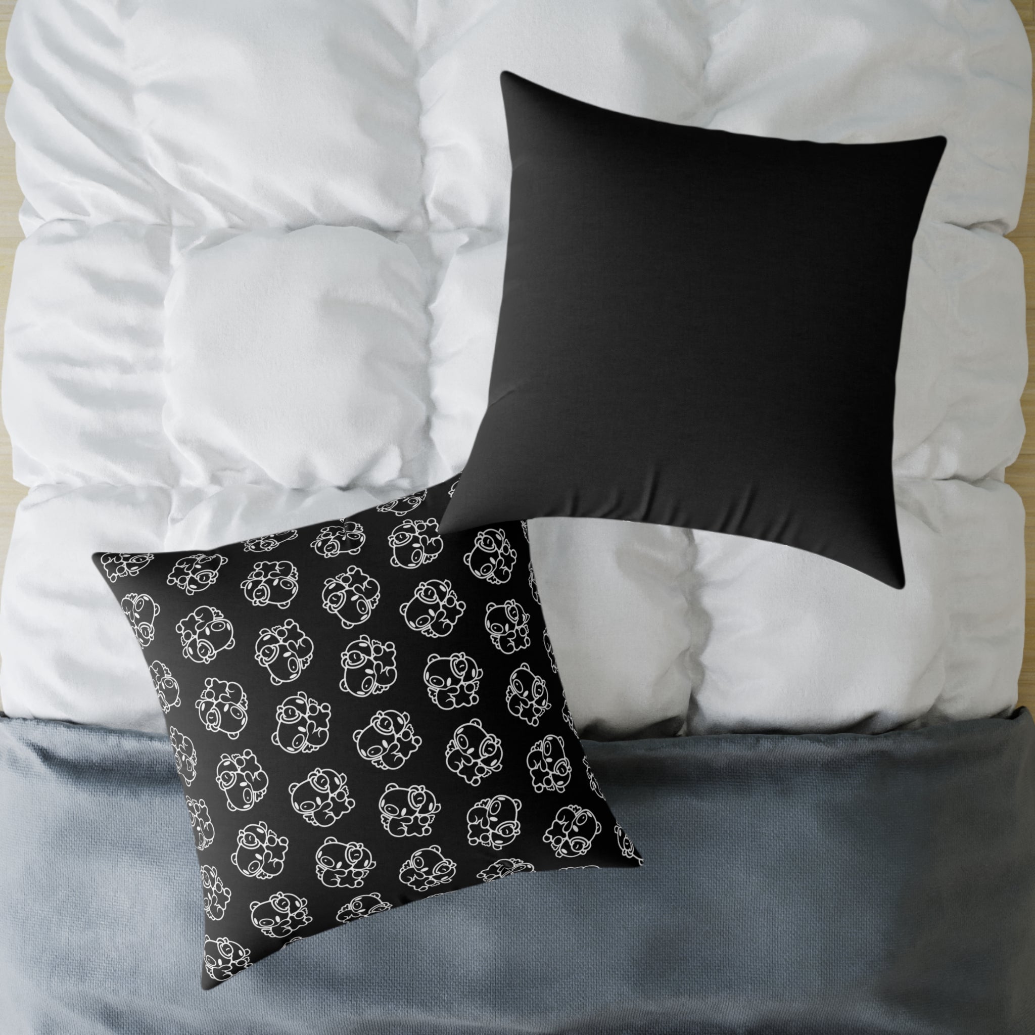 Gloomy Gemini Zodiac Square Poly Canvas Pillow