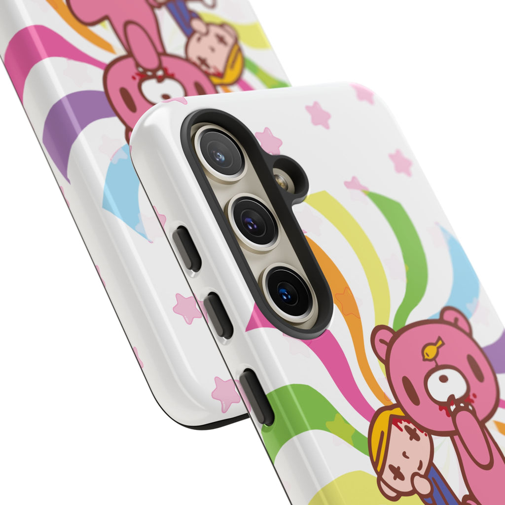 Swirly Rainbow Gloomy Bear - Tough Phone Case