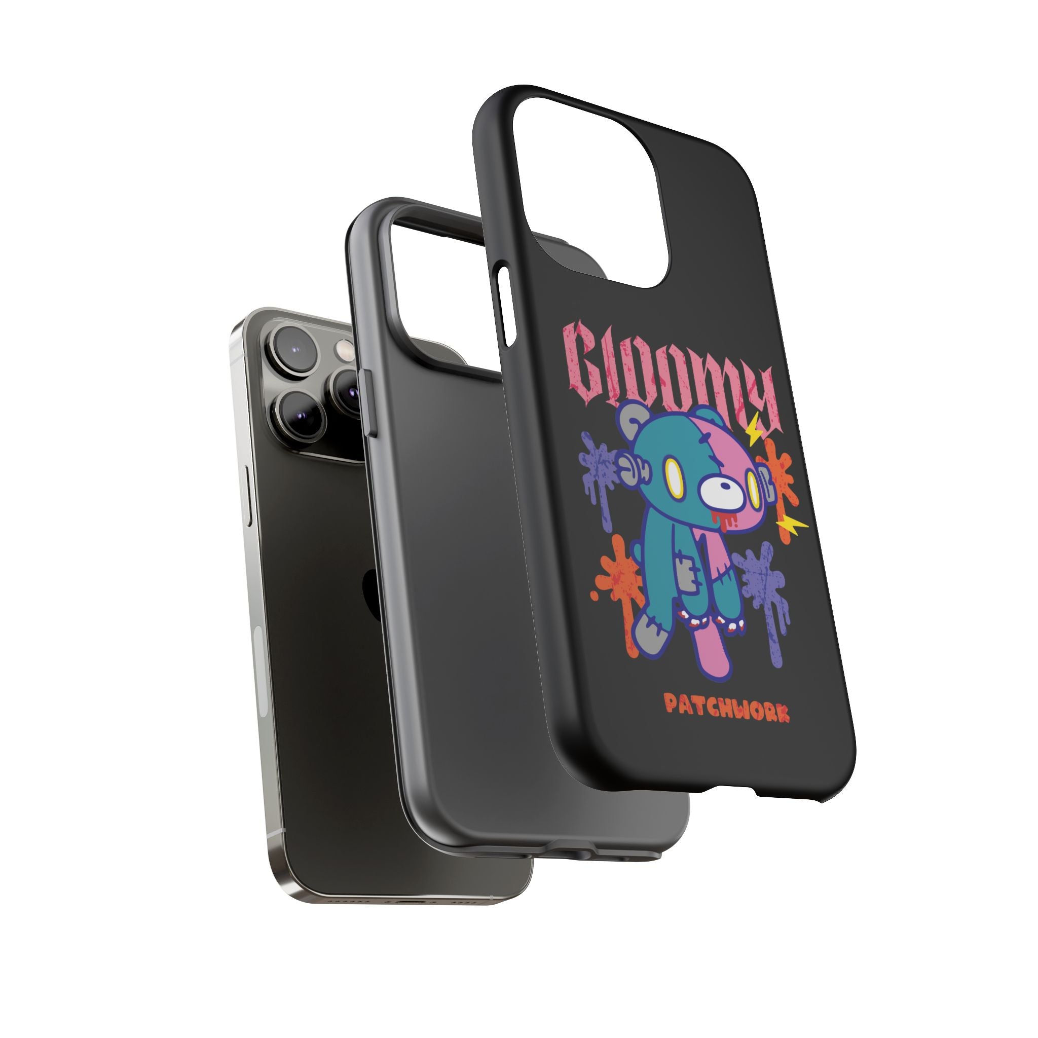 gloomy bear Halloween patchwork Phone Case