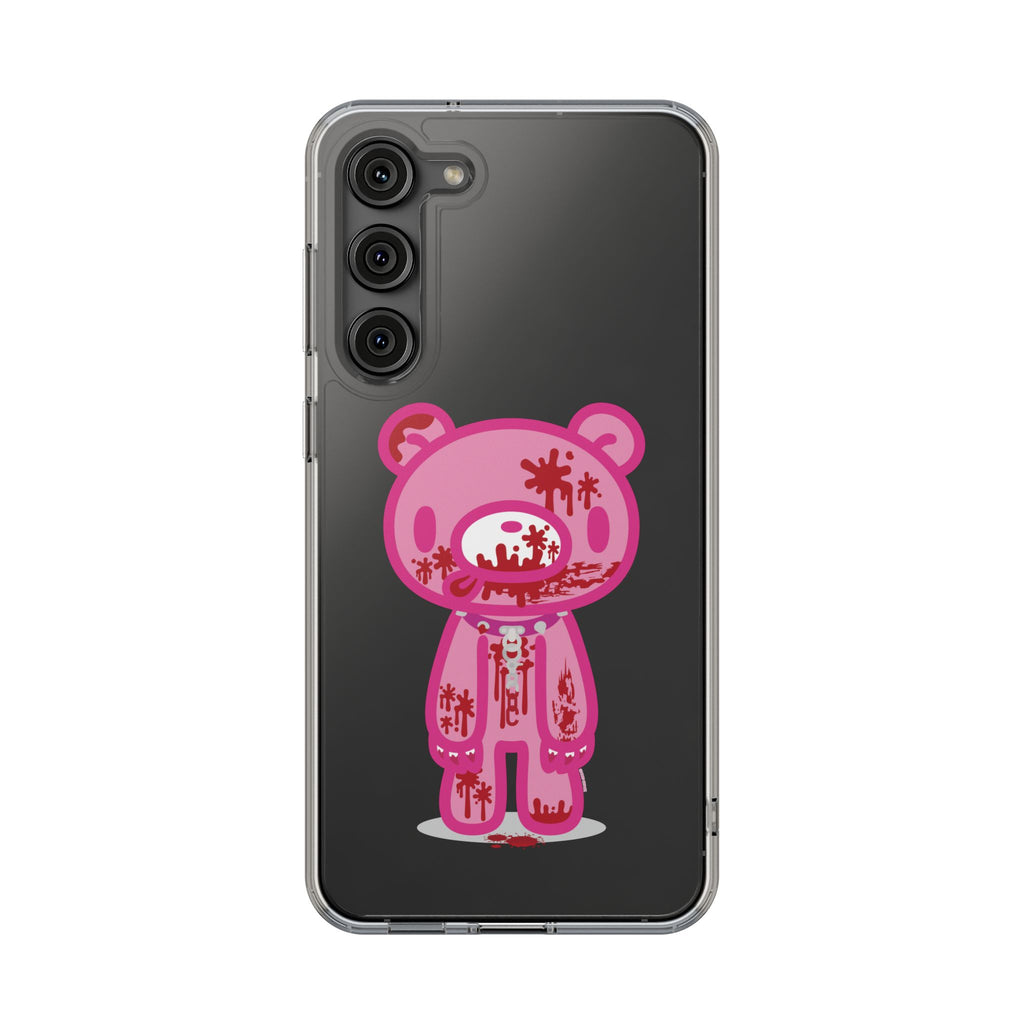 Pink Gloomy Bear Bloody - Clear Phone Case