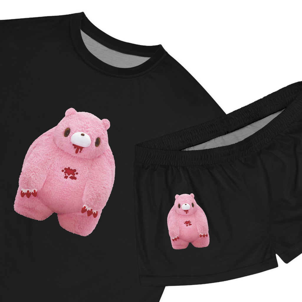 Chubby Gloomy Bear Y2K - Women's Short Pajama Set (AOP)