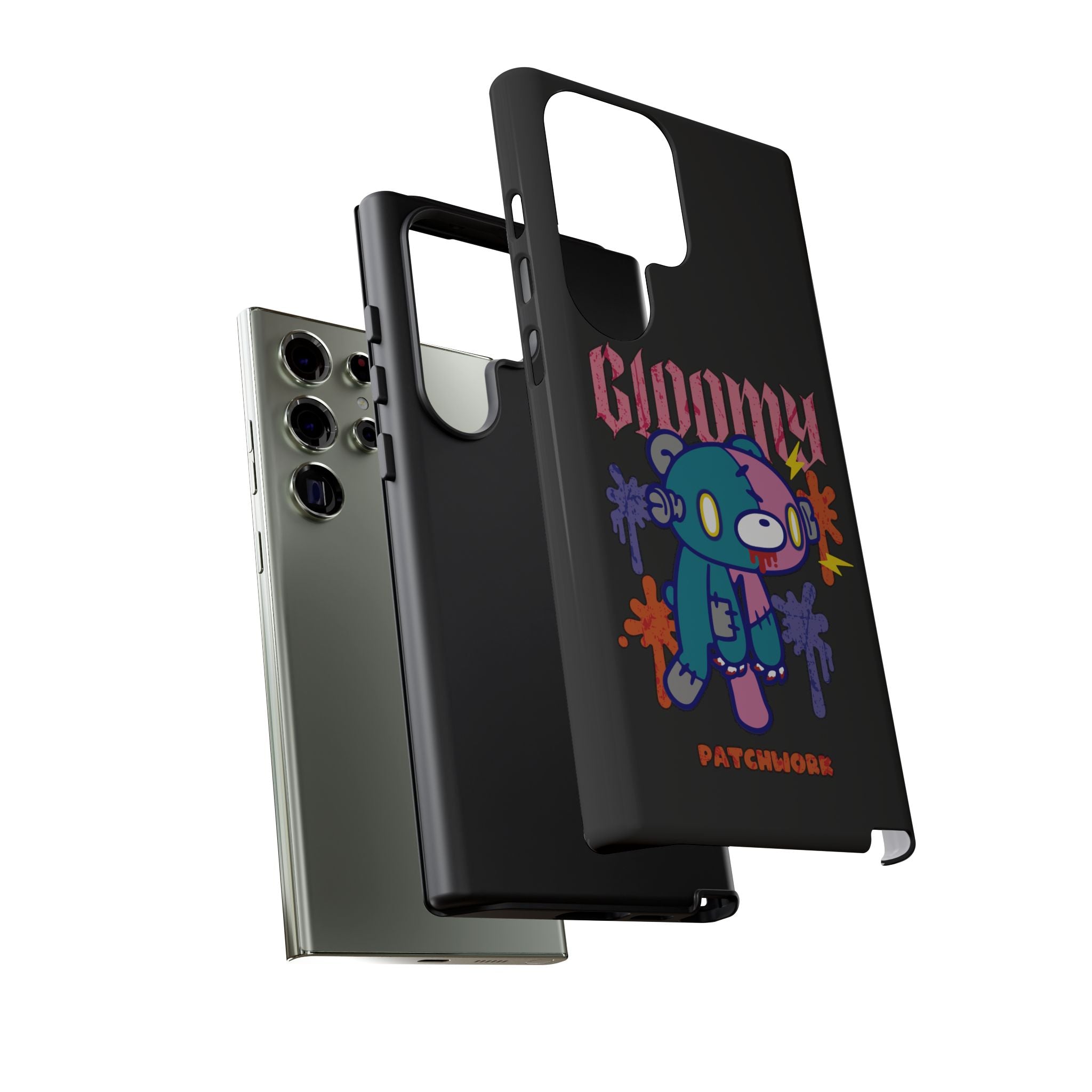 gloomy bear Halloween patchwork Phone Case