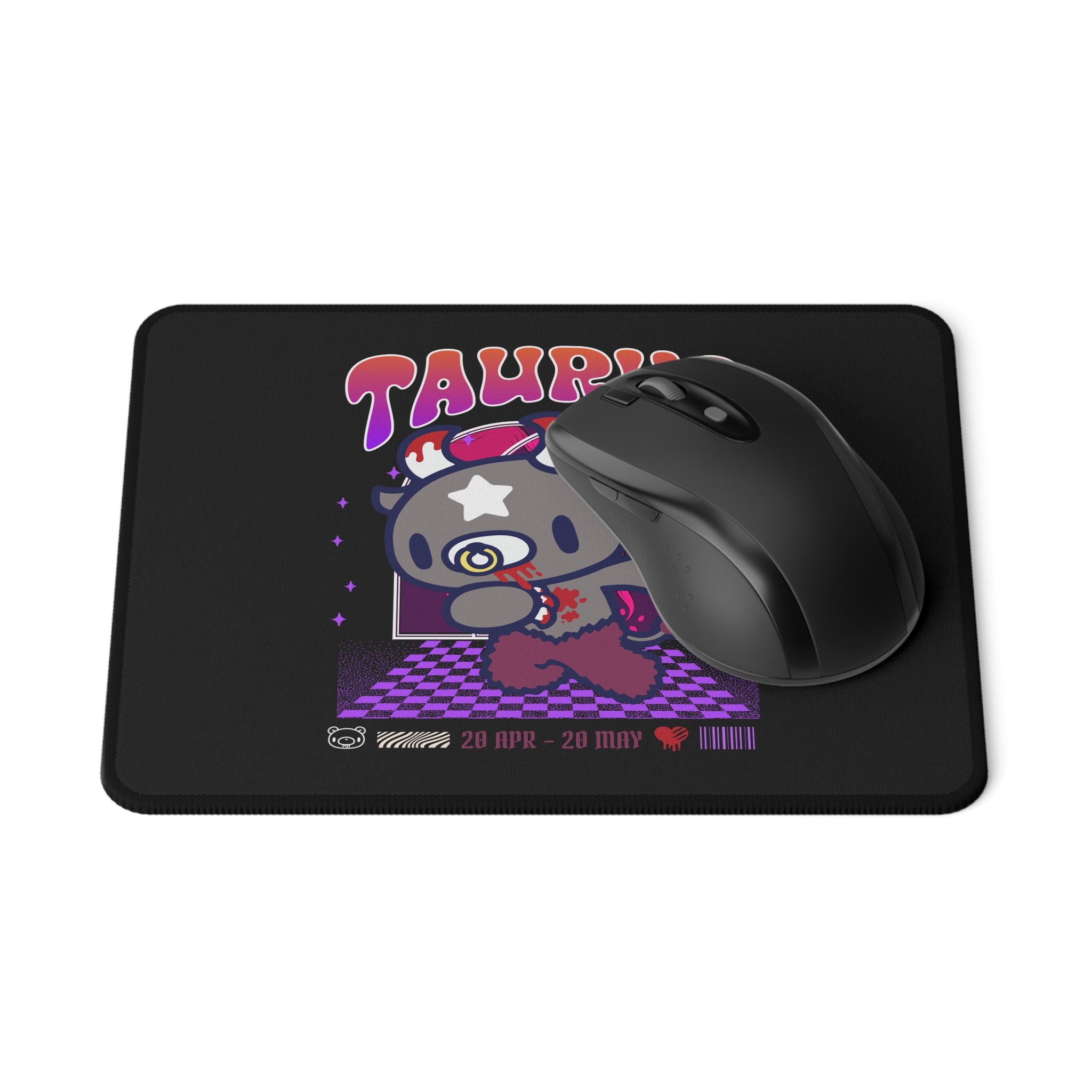 Gloomy Taurus Zodiac Non-Slip Gaming Mouse Pad