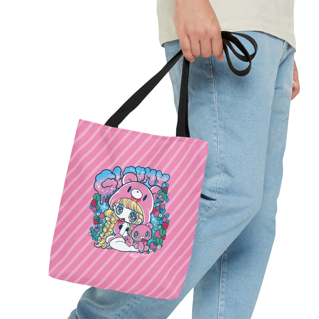 YURIE SEKIYA x GLOOMY BEAR ⭐️  GLOOMY-GIRL STRAWBERRY Tote Bag