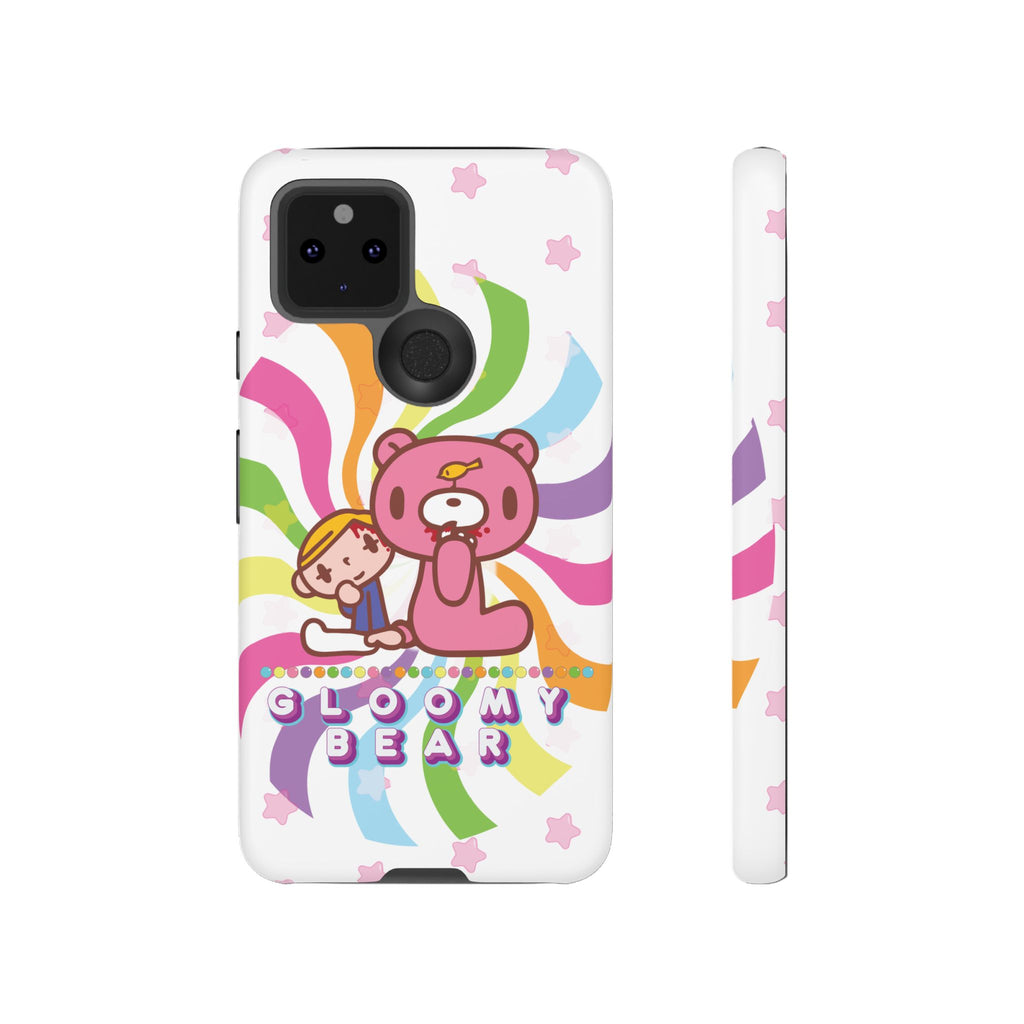 Swirly Rainbow Gloomy Bear - Tough Phone Case