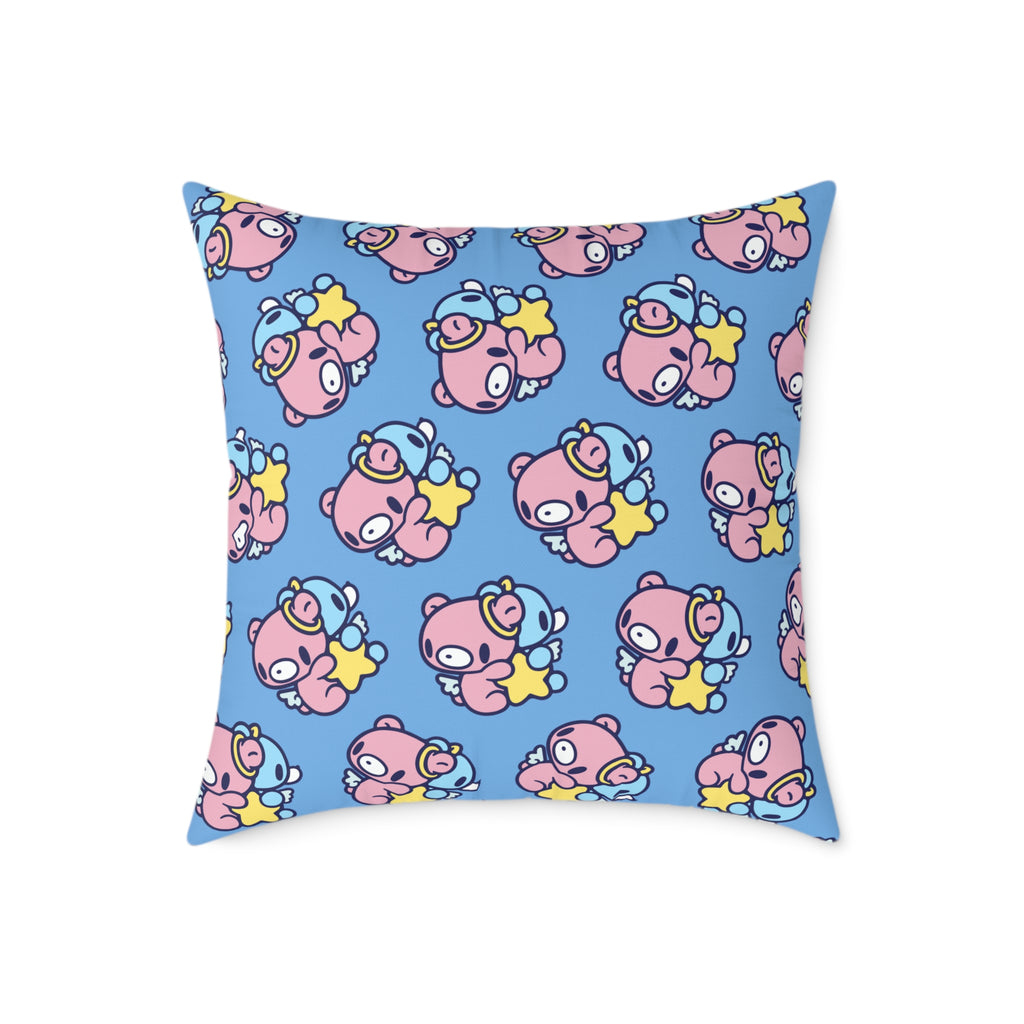 Gloomy Gemini Zodiac Square Poly Canvas Pillow