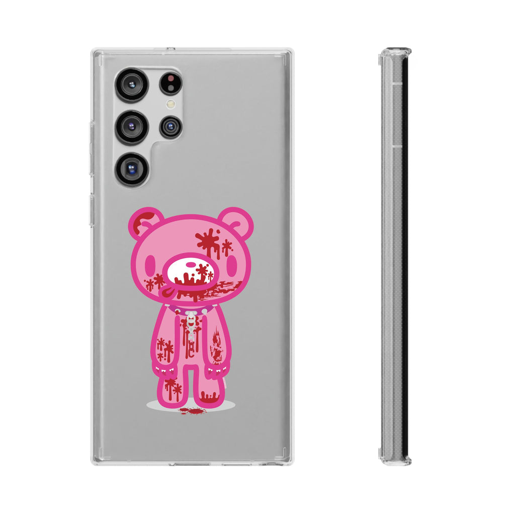 Pink Gloomy Bear Bloody - Clear Phone Case