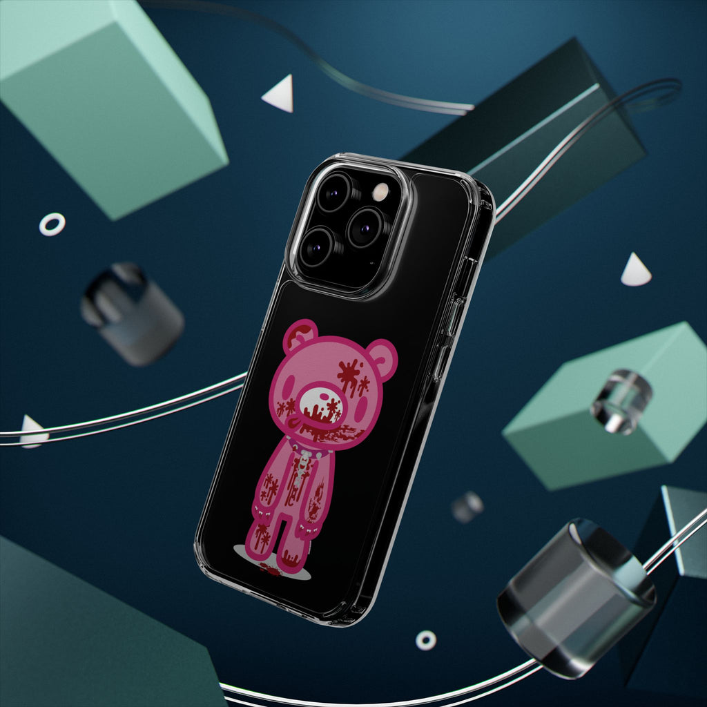 Pink Gloomy Bear Bloody - Clear Phone Case