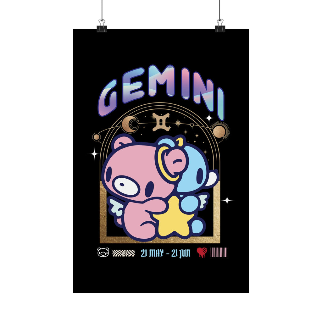 Gloomy gemini Zodiac Satin Posters (300gsm)