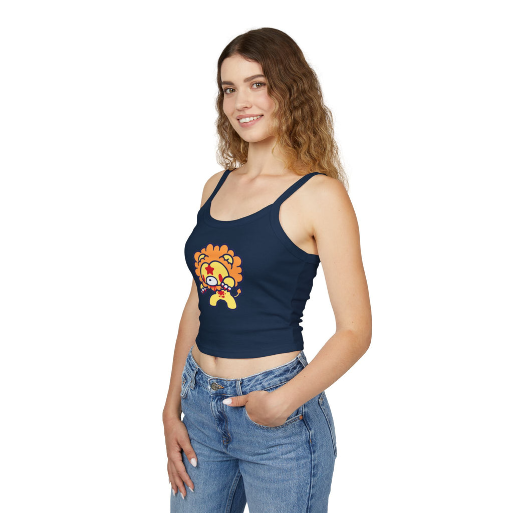 Leo Zodiac Gloomy Bear Spaghetti Strap Tank Top