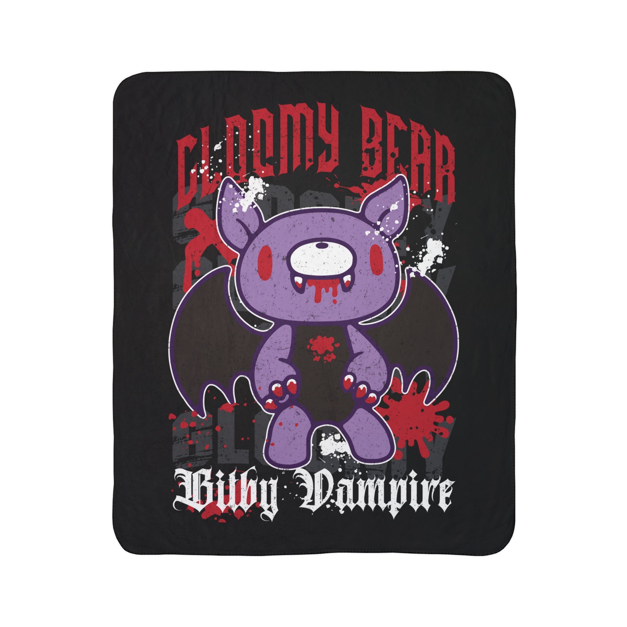 BItby Vampire Gloomy Bear halloween Fleece Sherpa Blanket