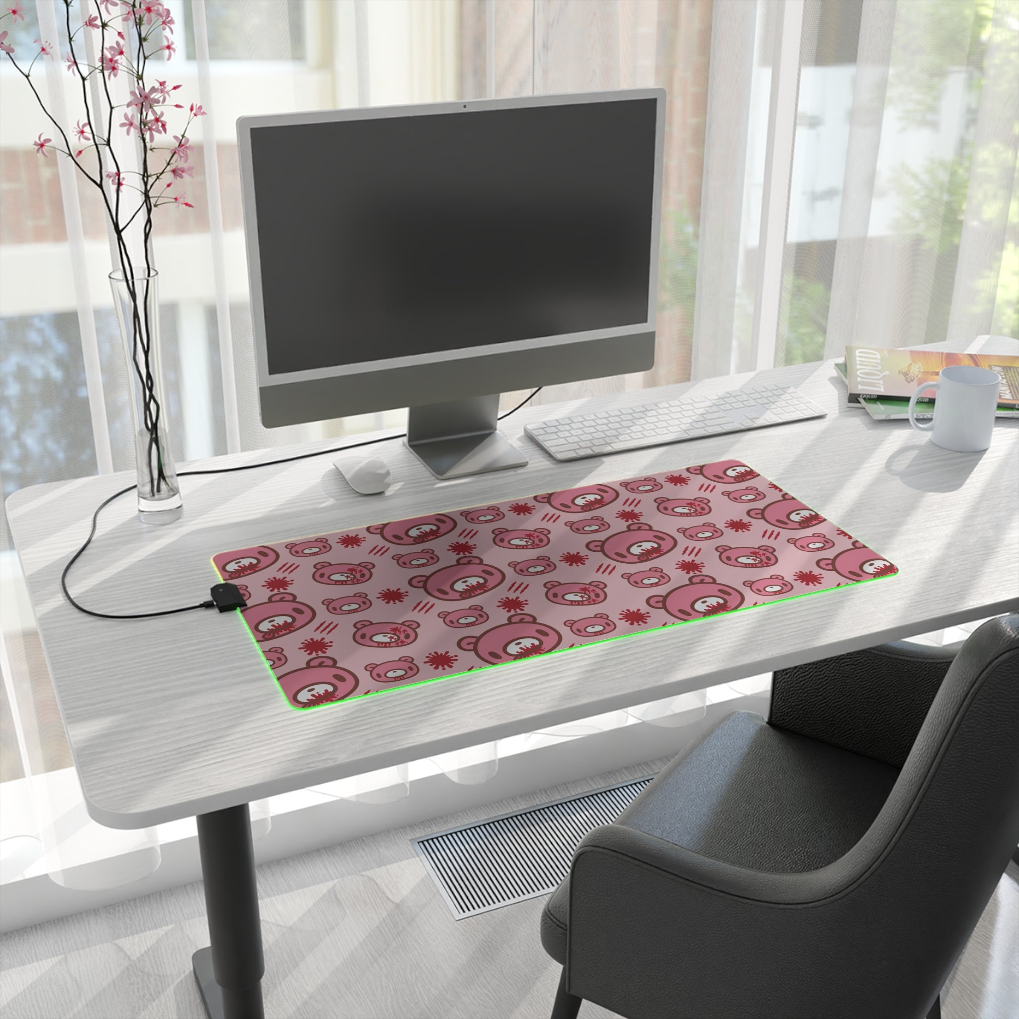 Gloomy Bear LED Gaming Mouse Pad