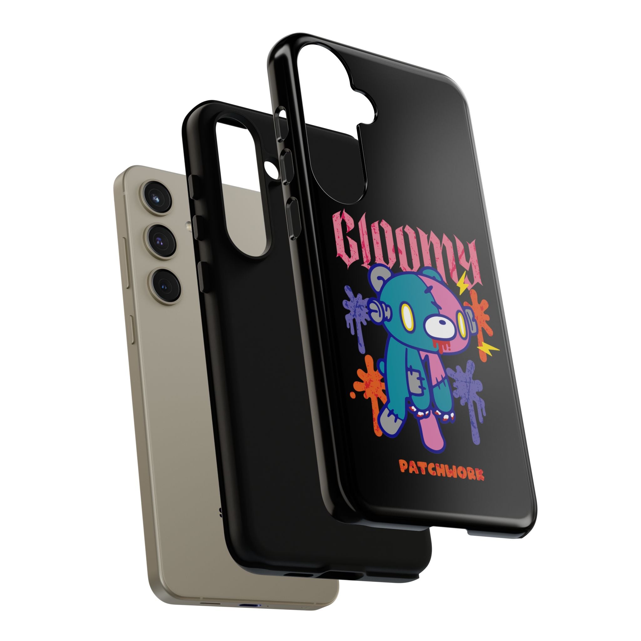 gloomy bear Halloween patchwork Phone Case