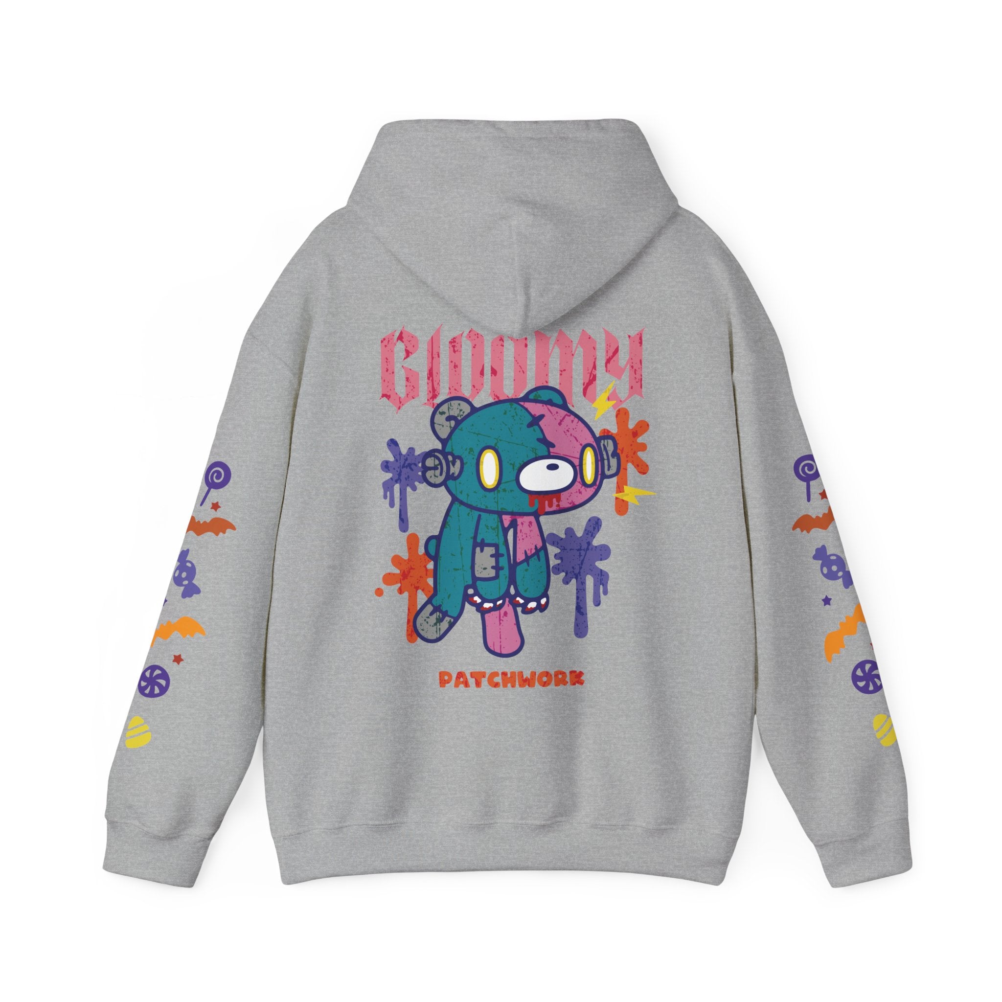Halloween Patchwork Gloomy bear Hoodie