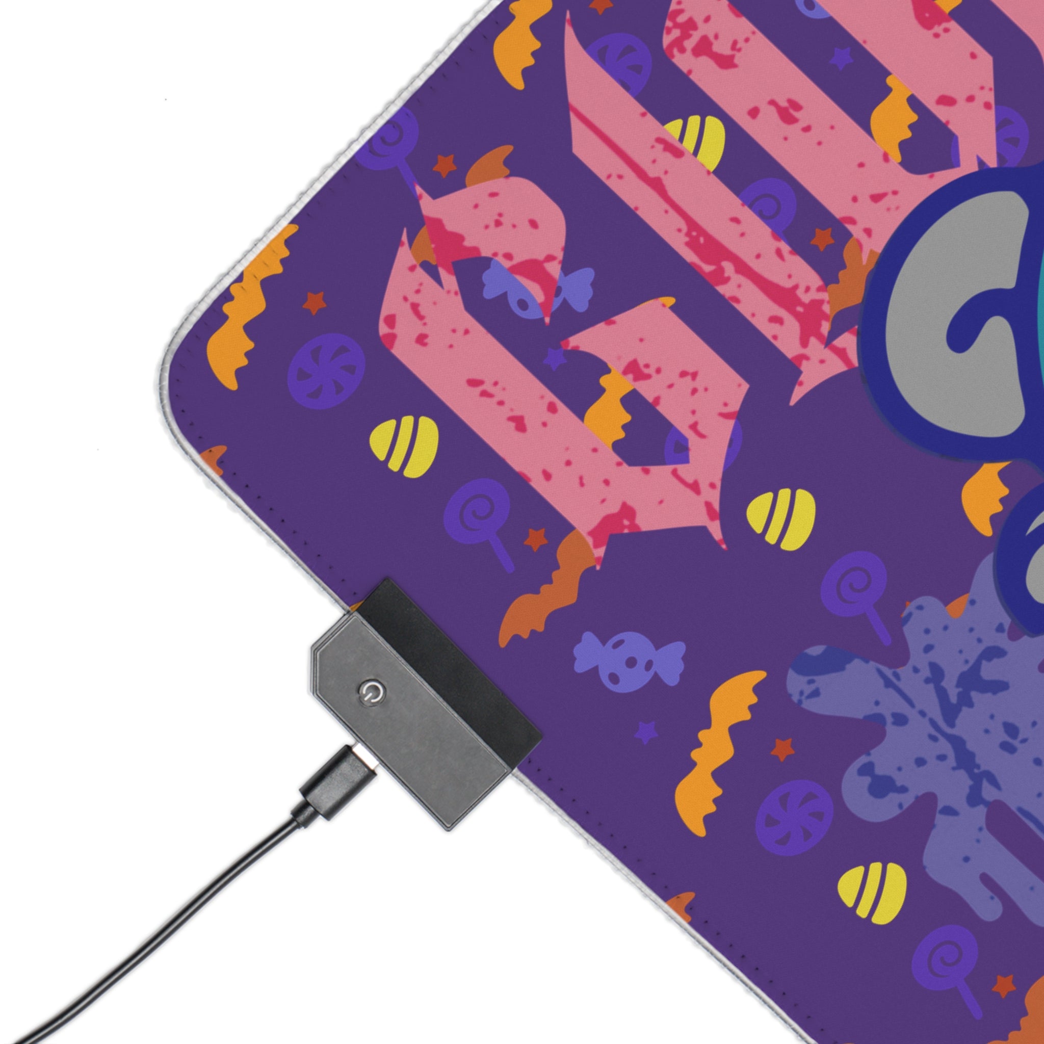 gloomy bear Halloween patchwork LED Gaming Mouse Pad