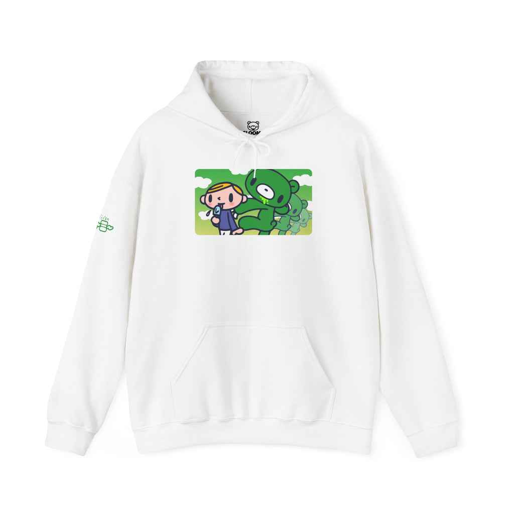 Sneak Up Green Gloomy Bear Hooded Sweatshirt