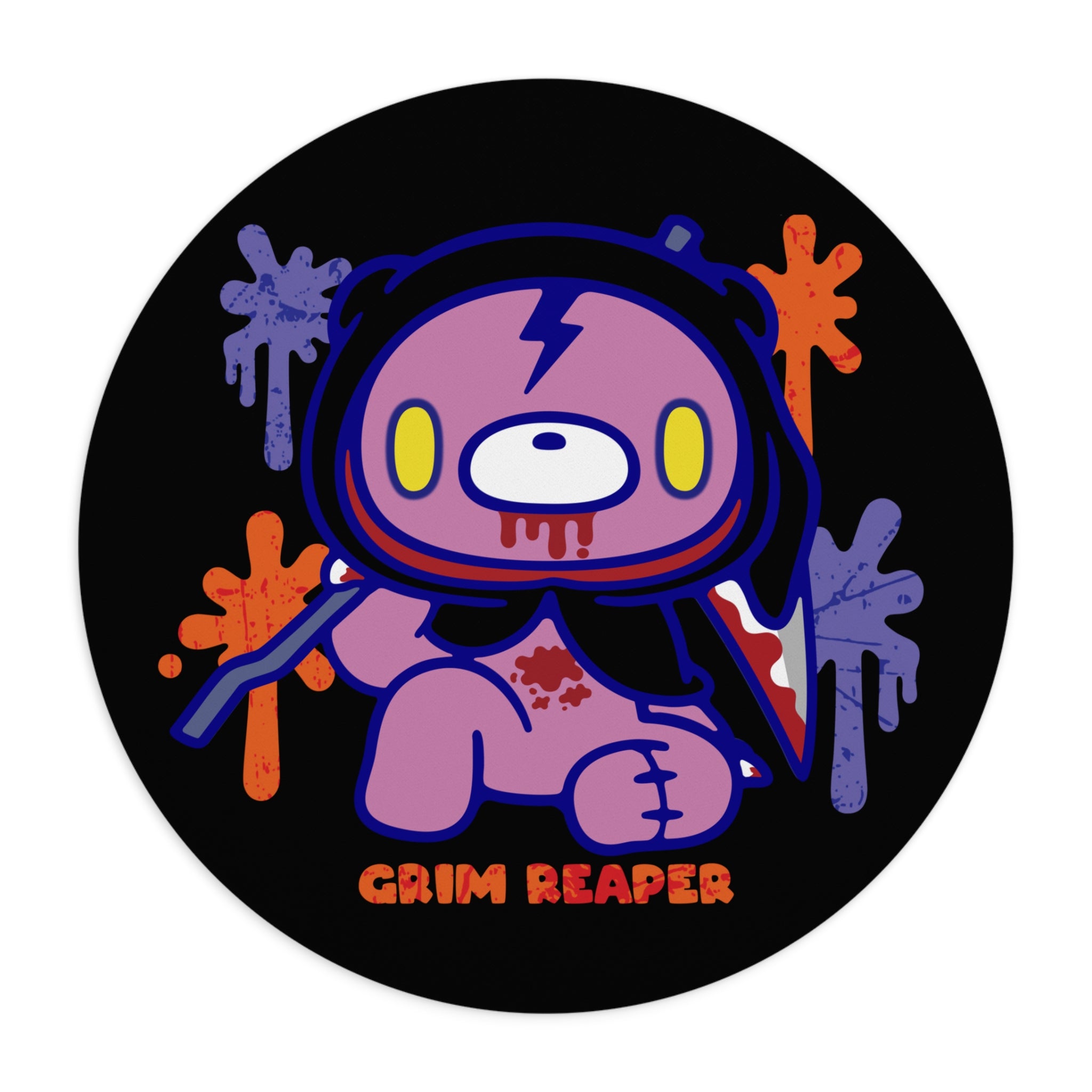 Gloomy Bear Halloween grim reaper Mouse Pad