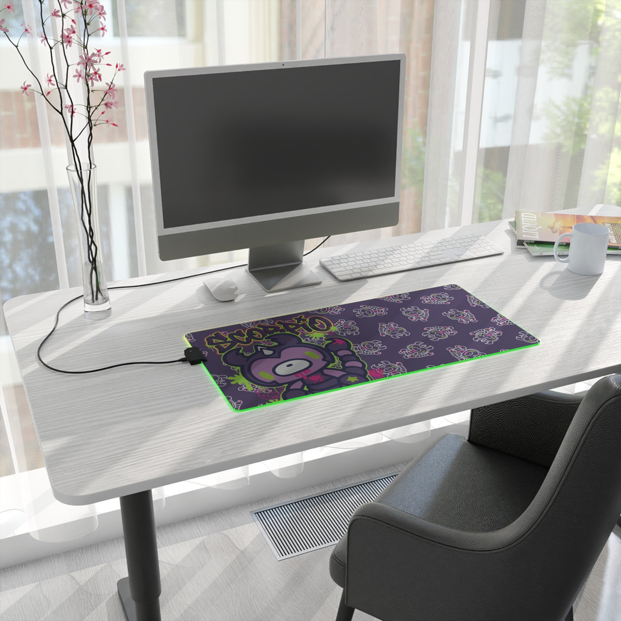Scorpio Zodiac  Gloomy Bear LED Gaming Mouse Pad