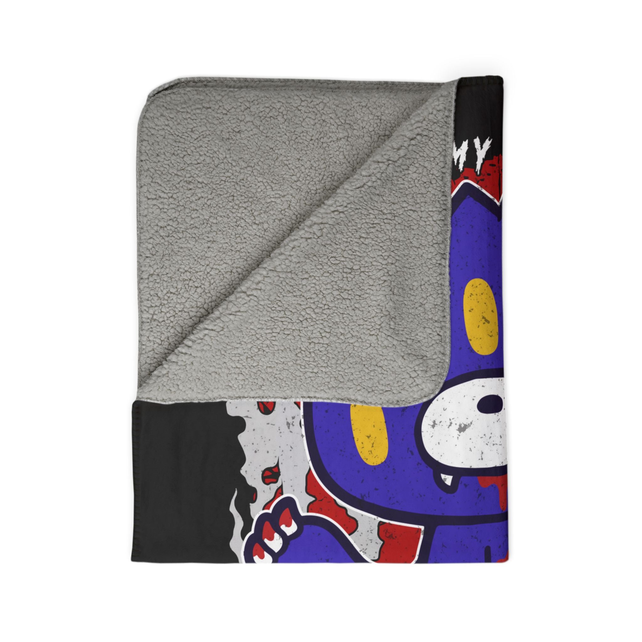 Spider Gloomy Bear halloween Fleece Sherpa Blanket