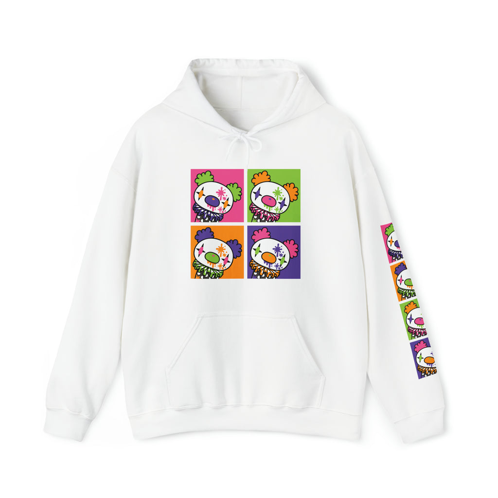 Gloomy Clown Multicolor Unisex Hooded Sweatshirt