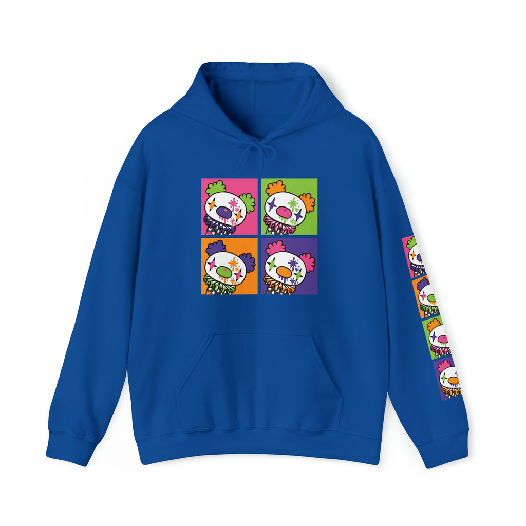 Gloomy Clown Multicolor Unisex Hooded Sweatshirt