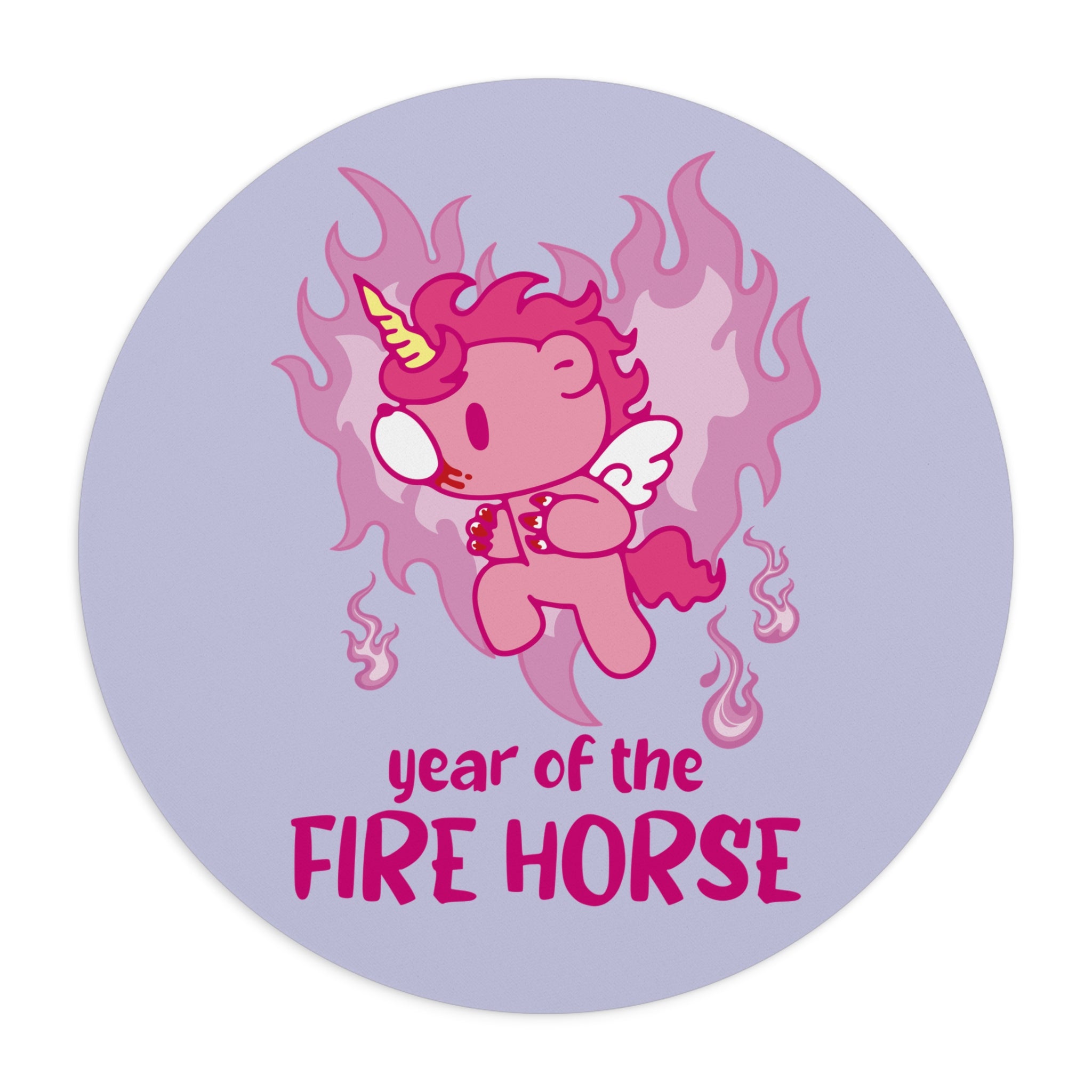 Fire Horse Gloomy Bear Mouse Pad