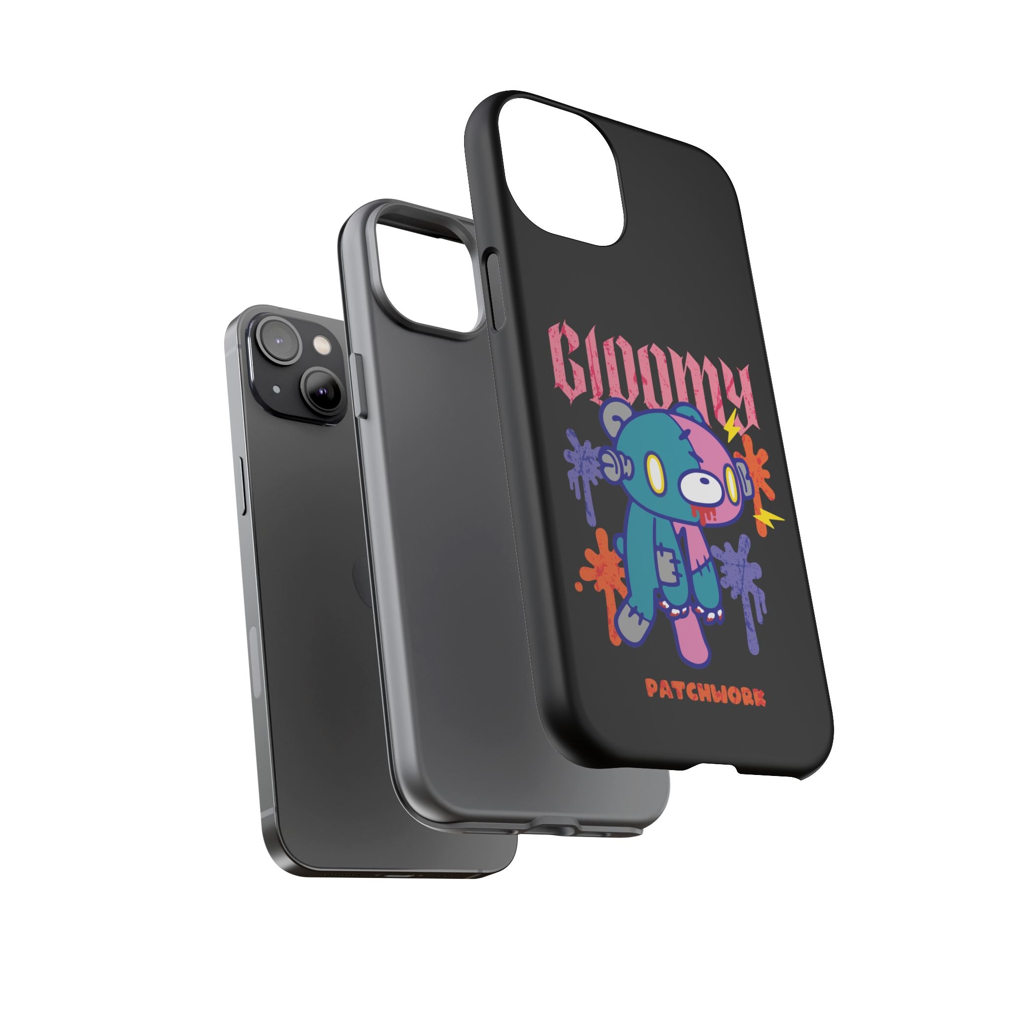 gloomy bear Halloween patchwork Phone Case