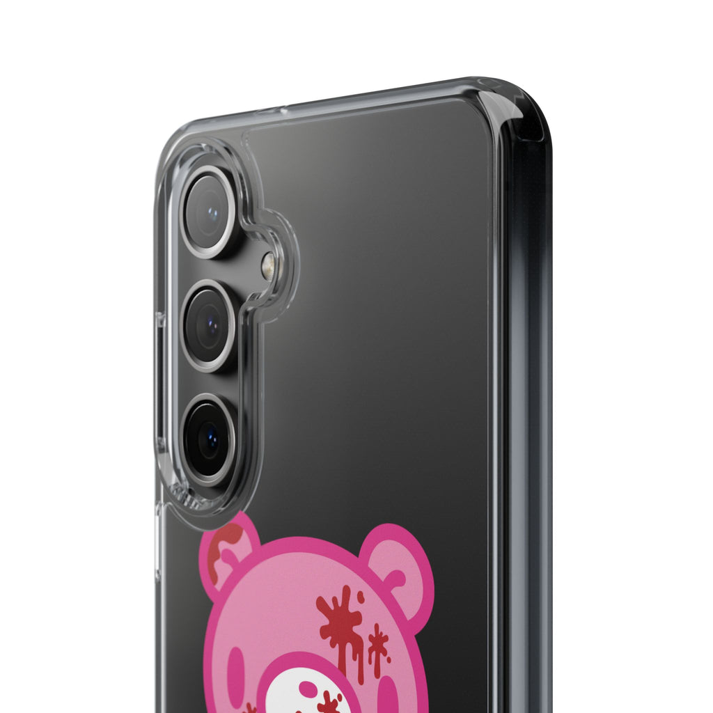 Pink Gloomy Bear Bloody - Clear Phone Case