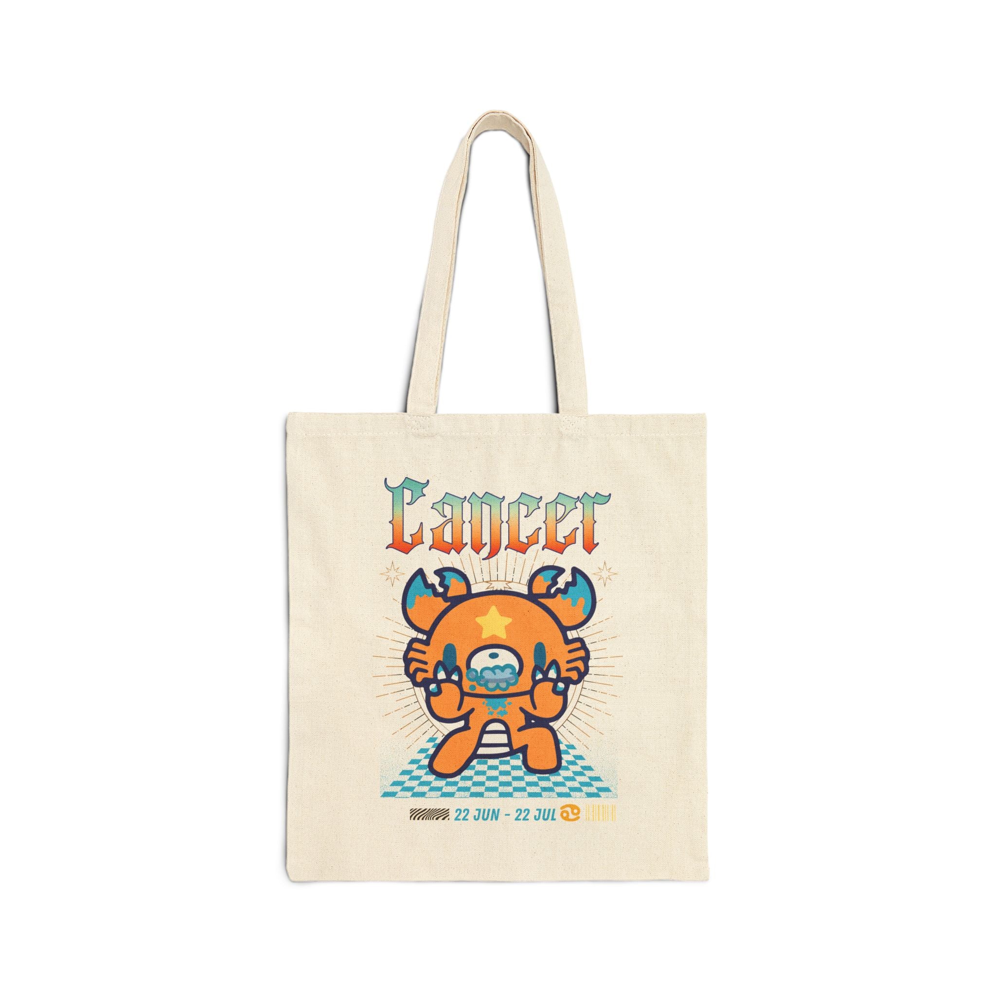 Gloomy Zodiac Cancer Canvas Tote Bag