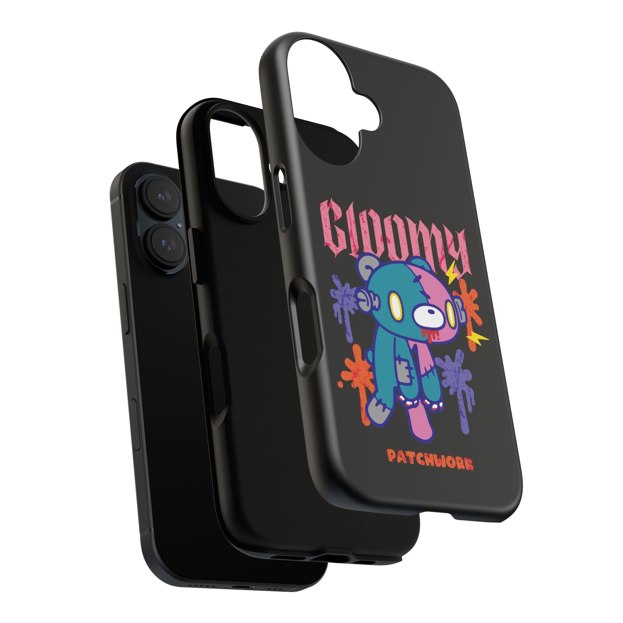 gloomy bear Halloween patchwork Phone Case