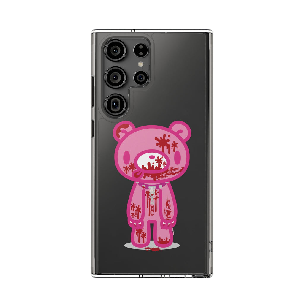 Pink Gloomy Bear Bloody - Clear Phone Case