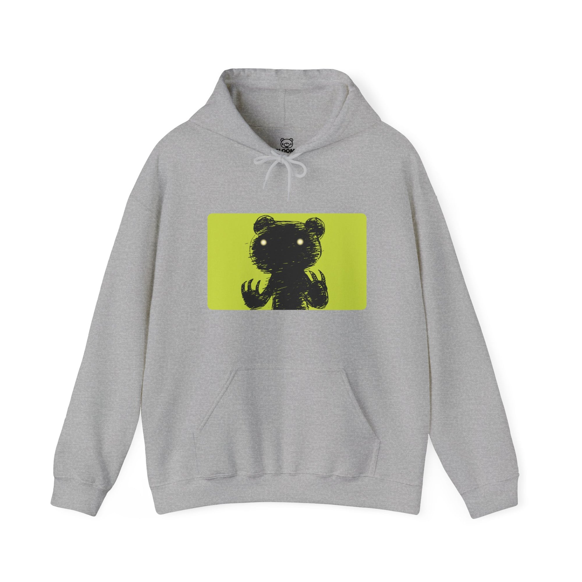 Green Block Abstraction Gloomy Bear Unisex Hooded Sweatshirt