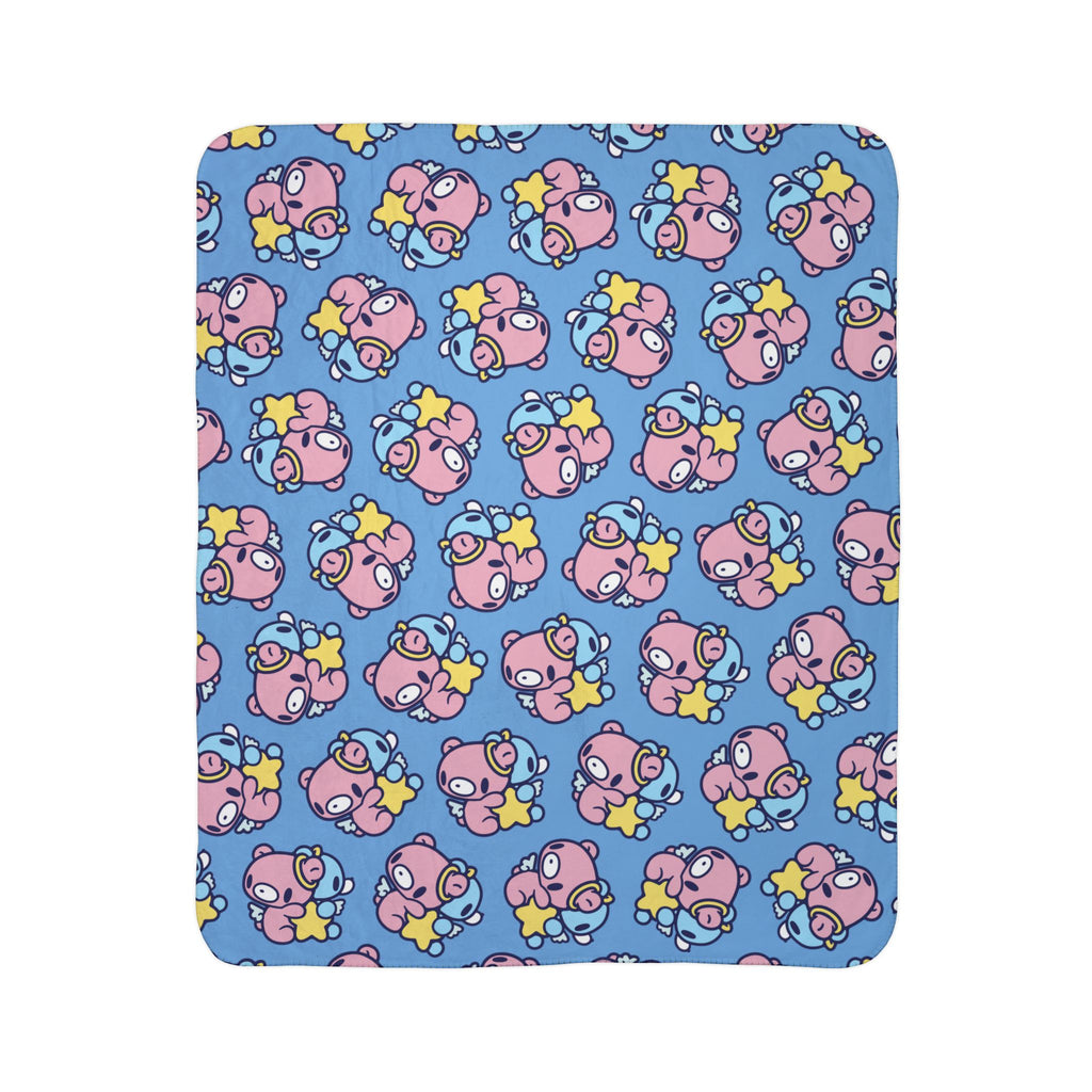 Gloomy Bear gemini Zodiac Fleece Sherpa Blanket