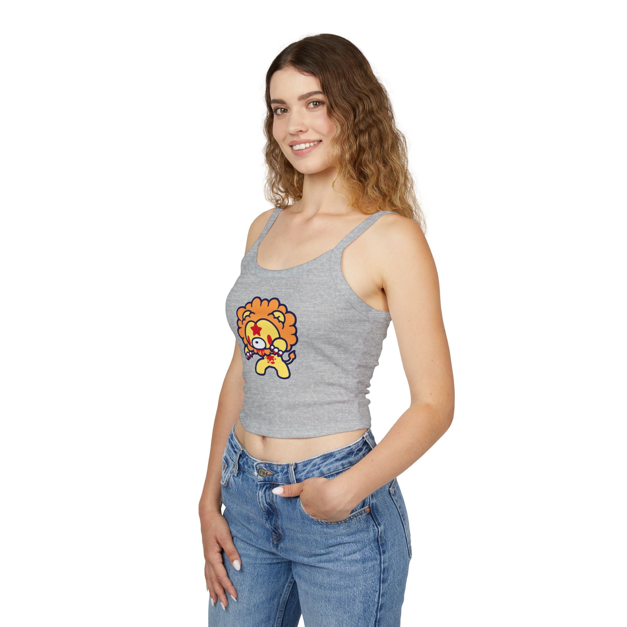 Leo Zodiac Gloomy Bear Spaghetti Strap Tank Top