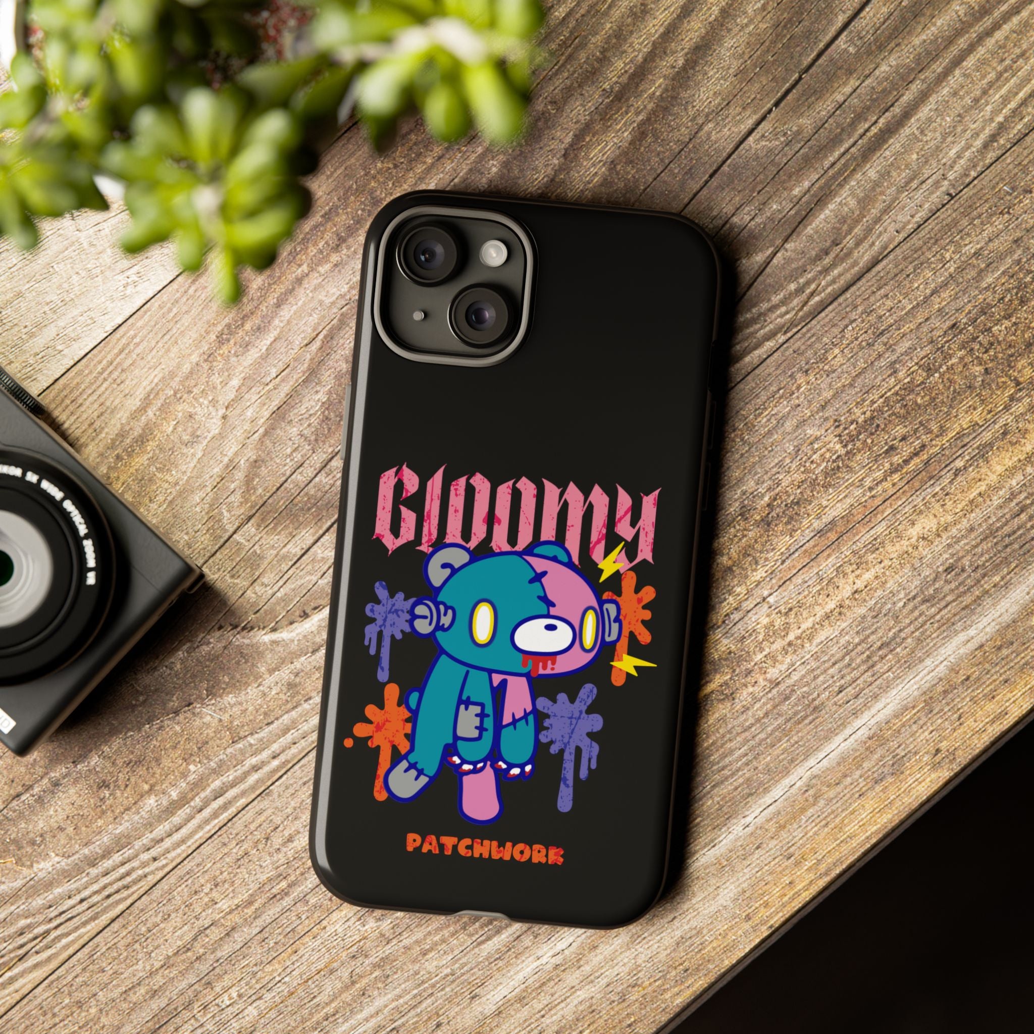 gloomy bear Halloween patchwork Phone Case