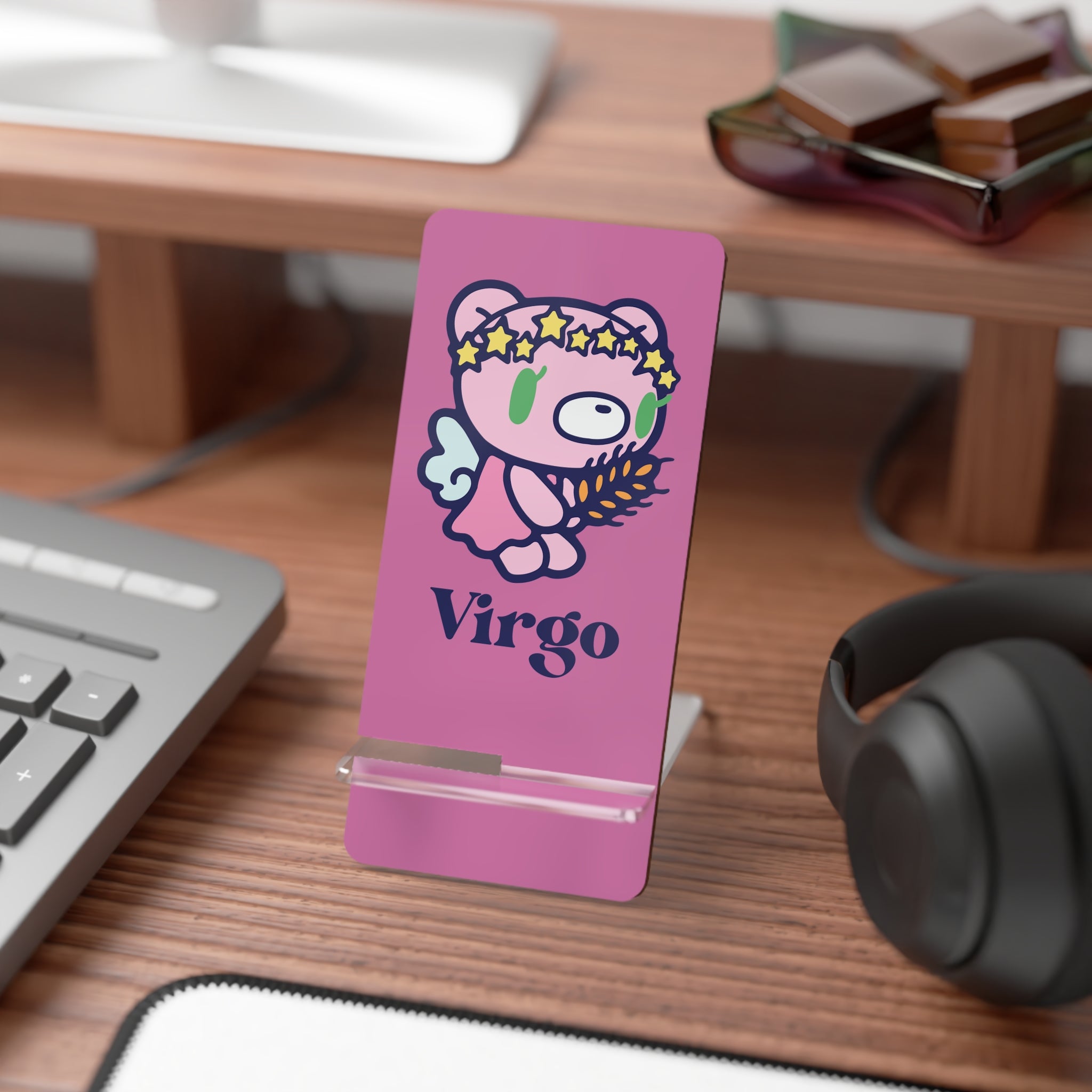 Zodiac Gloomy Bear Virgo Mobile Display Stand for Smartphones