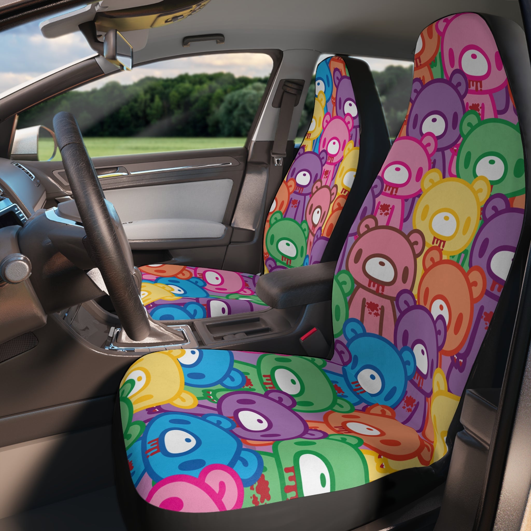 Gloomy Bear "Rainbow Dreams" Polyester Car Seat Covers
