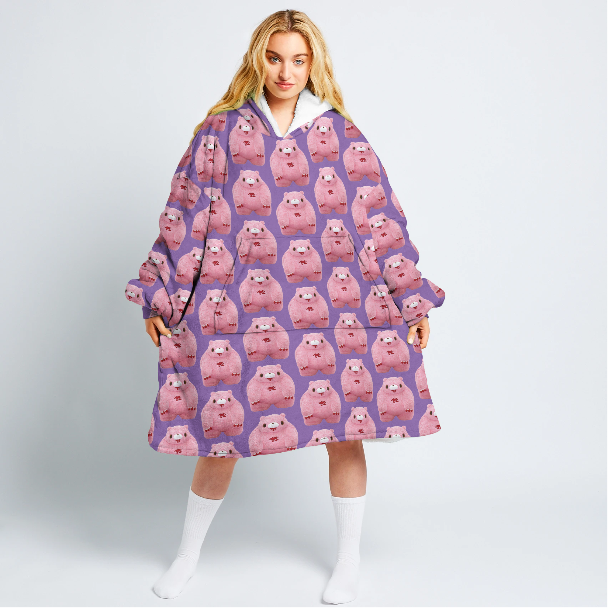 Chubby Gloomy Unisex Hooded Blanket